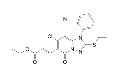 7-Chloro-6-ethoxycarbonylvinyl-2-ethylthio-1.5-dihydro-5-oxo-1-phenyl-1,2,4-triazolo[1,5-a]pyridine-8-carbonitrile