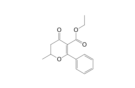 2H-Pyran-5-carboxylic acid, 3,4-dihydro-2-methyl-4-oxo-6-phenyl-, ethyl ester