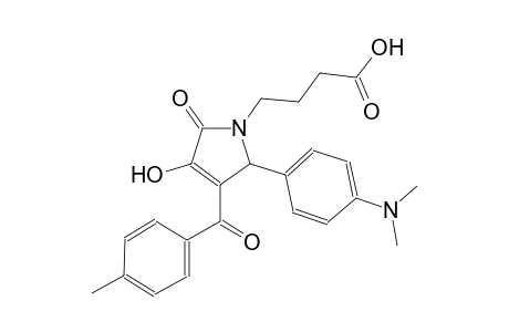 4-[2-[4-(dimethylamino)phenyl]-4-hydroxy-3-(4-methylbenzoyl)-5-oxo-2,5-dihydro-1H-pyrrol-1-yl]butanoic acid