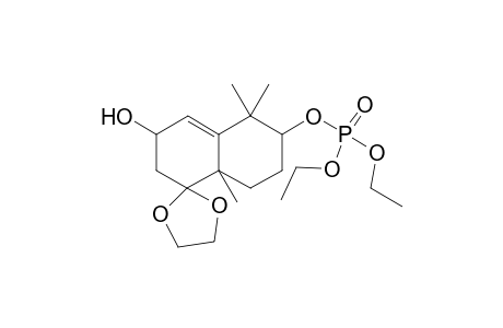 5-(Ethylenedioxy)-6,10,10-trimethyl-9-(diethoxyphosphonoxy)bicyclo[4.4.0]dec-1-en-3-ol