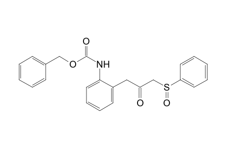 Carbamic acid, [2-[2-oxo-3-(phenylsulfinyl)propyl]phenyl]-, phenylmethyl ester