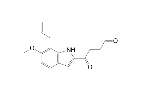 1H-Indole-2-butanal, 6-methoxy-.gamma.-oxo-7-(2-propenyl)-