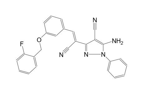 5-amino-3-((Z)-1-cyano-2-{3-[(2-fluorobenzyl)oxy]phenyl}ethenyl)-1-phenyl-1H-pyrazole-4-carbonitrile