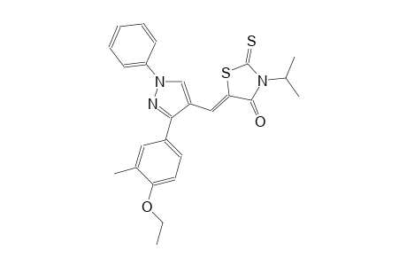 (5Z)-5-{[3-(4-ethoxy-3-methylphenyl)-1-phenyl-1H-pyrazol-4-yl]methylene}-3-isopropyl-2-thioxo-1,3-thiazolidin-4-one