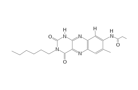 N-(3-hexyl-7-methyl-2,4-dioxo-1,2,3,4-tetrahydrobenzo[g]pteridin-8-yl)propanamide