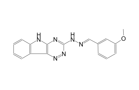 benzaldehyde, 3-methoxy-, 5H-[1,2,4]triazino[5,6-b]indol-3-ylhydrazone