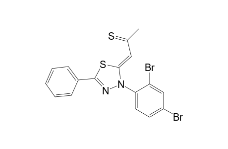 2-Propanethione, 1-[3-(2,4-dibromophenyl)-5-phenyl-1,3,4-thiadiazol-2(3H)-ylidene]-