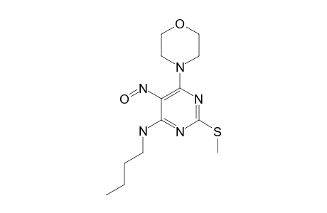 N-BUTYL-2-METHYLTHIO-5-NITROSO-6-MORPHOLINO-PYRIMIDIN-4-AMINE