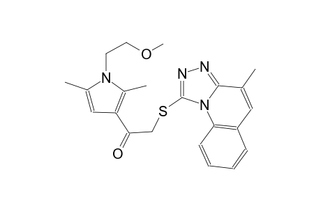 ethanone, 1-[1-(2-methoxyethyl)-2,5-dimethyl-1H-pyrrol-3-yl]-2-[(4-methyl[1,2,4]triazolo[4,3-a]quinolin-1-yl)thio]-