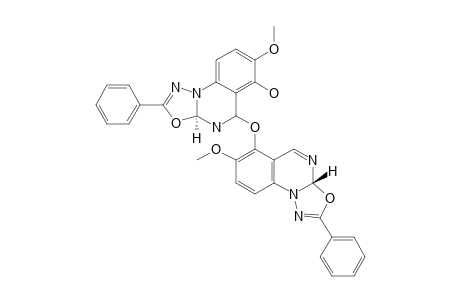 #4C;7-METHOXY-5-(7-METHOXY-2-PHENYL-(10,3A-DIHYDRO-1,3,4-OXADIAZOLINO-[3,2-A]-QUINAZOLIN-6-YL)-OXY)-2-PHENYL-4,5,10,3A-TETRAHYDRO-1,3,4-OXADIAZILINO-[3,2-A]-QU