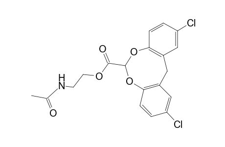 2,10-DICHLORO-12H-DIBENZO[d,g][1,3]DIOXOCIN-6-CARBOXYLIC ACID, 2-AMINOETHYL ESTER, ACETATE (ESTER)