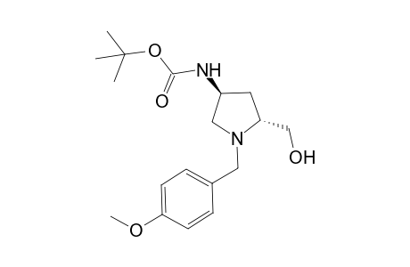 Tert-Butyl (3S,5R)-5-(hydroxymethyl)-N,1-(4-methoxybenzyl)pyrrolidin-3-ylcarbamate