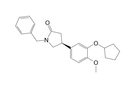 (4S)-1-benzyl-4-(3-cyclopentyloxy-4-methoxyphenyl)pyrrolidin-2-one