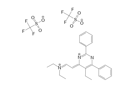 4-[(E)-2-DIETHYL-AMINO-VINYL]-5-ETHYL-2,6-DIPHENYL-PYRIMIDINE-1H+,3H+-DIIUM-BIS-(TRIFLUORO-METHANE-SULFONATE)