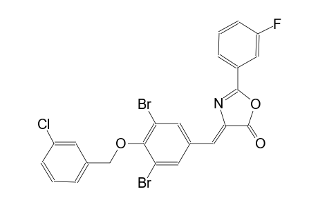(4Z)-4-{3,5-dibromo-4-[(3-chlorobenzyl)oxy]benzylidene}-2-(3-fluorophenyl)-1,3-oxazol-5(4H)-one