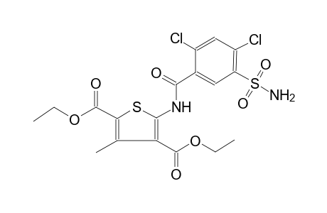 2,4-thiophenedicarboxylic acid, 5-[[5-(aminosulfonyl)-2,4-dichlorobenzoyl]amino]-3-methyl-, diethyl ester