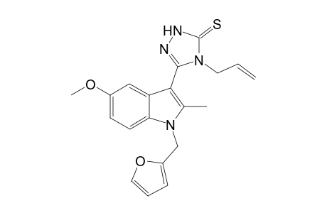 4-Allyl-3-(1-(furan-2-ylmethyl)-5-methoxy-2-methyl-1H-indol-3-yl)-1H-1,2,4-triazole-5(4H)-thione