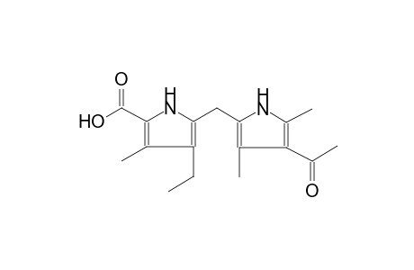 5-[(4-Acetyl-3,5-dimethyl-1H-pyrrol-2-yl)methyl]-4-ethyl-3-methyl-1H-pyrrole-2-carboxylic acid