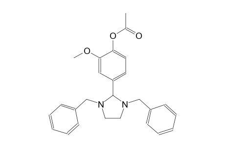 phenol, 4-[1,3-bis(phenylmethyl)-2-imidazolidinyl]-2-methoxy-, acetate (ester)