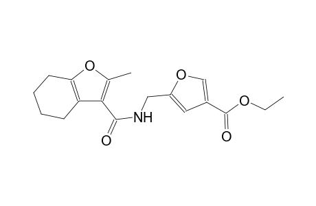 3-furancarboxylic acid, 5-[[[(4,5,6,7-tetrahydro-2-methyl-3-benzofuranyl)carbonyl]amino]methyl]-, ethyl ester