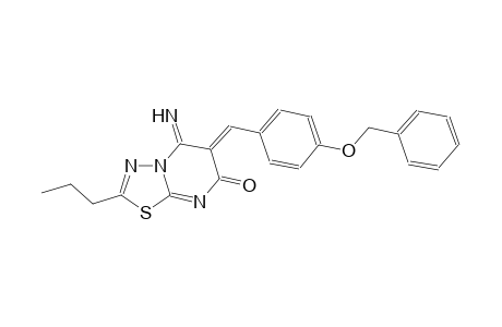 7H-[1,3,4]thiadiazolo[3,2-a]pyrimidin-7-one, 5,6-dihydro-5-imino-6-[[4-(phenylmethoxy)phenyl]methylene]-2-propyl-, (6Z)-
