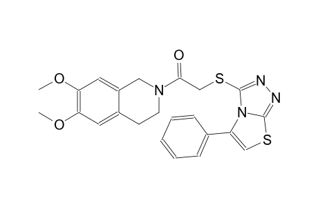 isoquinoline, 1,2,3,4-tetrahydro-6,7-dimethoxy-2-[[(5-phenylthiazolo[2,3-c][1,2,4]triazol-3-yl)thio]acetyl]-