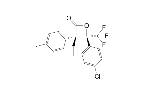 (3S,4S)-4-(4-chlorophenyl)-3-ethyl-3-p-tolyl-4-(trifluoromethyl)oxetan-2-one