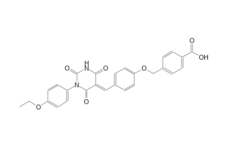 4-({4-[(E)-(1-(4-ethoxyphenyl)-2,4,6-trioxotetrahydro-5(2H)-pyrimidinylidene)methyl]phenoxy}methyl)benzoic acid