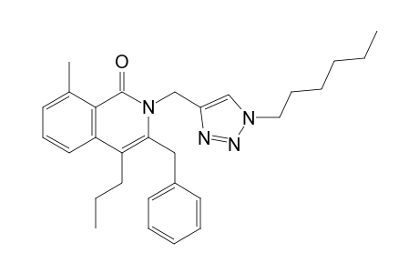 3-Benzyl-2-[(1-n-hexyl-1H-1,2,3-triazol-4-yl)methyl]-8-methyl-4-n-propylisoquinolin-1(2H)-one