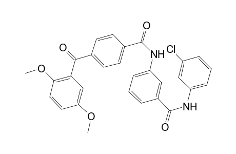 N-(3-chlorophenyl)-3-[[4-(2,5-dimethoxybenzoyl)benzoyl]amino]benzamide