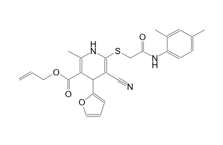 3-pyridinecarboxylic acid, 5-cyano-6-[[2-[(2,4-dimethylphenyl)amino]-2-oxoethyl]thio]-4-(2-furanyl)-1,4-dihydro-2-methyl-, 2-propenyl ester