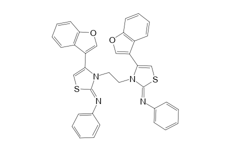 1,2-Bis-[4-(benzofuran-3-yl) -2-(phenylimino) -1,3-thiazolidin-3-yl] ethane