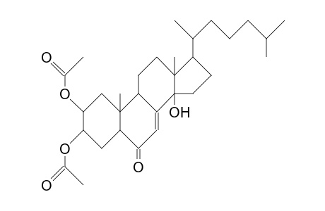 2b,3b-Bisacetoxy-14-hydroxy-5a-cholest-7-en-6-one