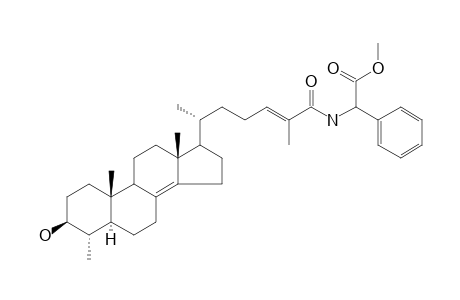 2-[[(E,6R)-6-[(3S,4S,5S,10S,13R)-3-hydroxy-4,10,13-trimethyl-2,3,4,5,6,7,9,11,12,15,16,17-dodecahydro-1H-cyclopenta[a]phenanthren-17-yl]-2-methyl-hept-2-enoyl]amino]-2-phenyl-acetic acid methyl ester