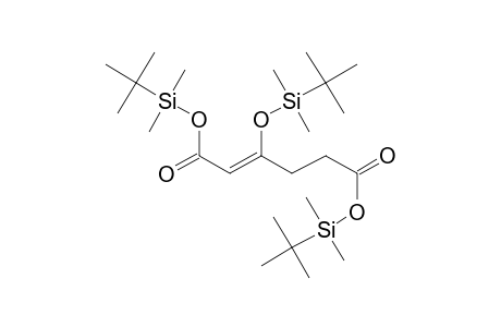 3-Hydroxyhex-2-enedioic acid, tert-butyldimethylsilyl ether, bis(tert-butyldimethylsilyl) ester