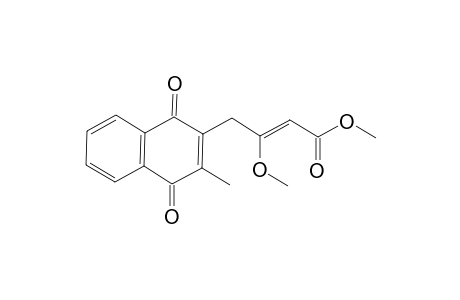 Methyl 3-methoxy-4-(3-methyl-1,4-dioxo-1,4-dihydronaphthalene-2-yl)-but-2-enecarboxylate