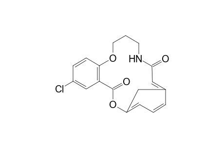8,12-Metheno-12H,14H-1,13,5-benzodioxaazacyclohexadecine-6,14(7H)-dione, 16-chloro-2,3,4,5-tetrahydro-
