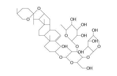 Diosgenin-3-O.alpha.-L-rhamnopyranosyl-(1-3)-ualpha-L-arabinopyranosyl-(1-4)E.beta.-D-glucopyranosid