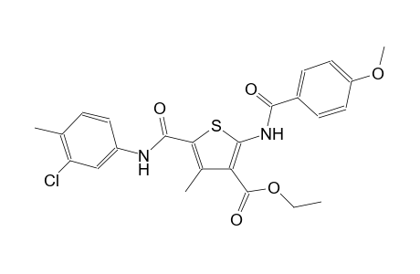 3-thiophenecarboxylic acid, 5-[[(3-chloro-4-methylphenyl)amino]carbonyl]-2-[(4-methoxybenzoyl)amino]-4-methyl-, ethyl ester