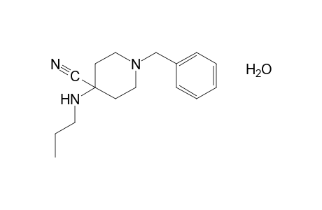 1-benzyl-4-(propylamino)isonipecotonitrile, hydrate