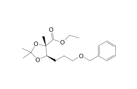 Ethyl (4S,5R)-5-[3-(benzyloxy)propyl]-2,2,4-trimethyl-1,3-dioxolan-4-carboxylate