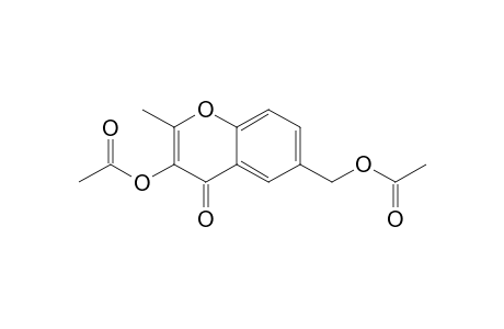 4H-1-Benzopyran-4-one, 3-(acetyloxy)-6-[(acetyloxy)methyl]-2-methyl-