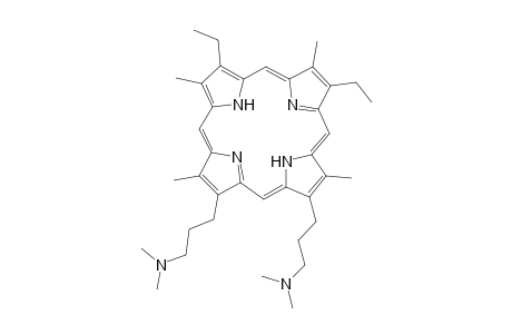 2,7,12,18-Tetramethyl-3,8-diethyl-13,17-bis(3-N,N-di-methylaminopropyl)porphyrin
