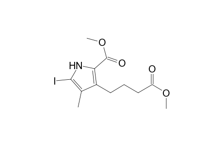1H-Pyrrole-3-butanoic acid, 5-iodo-2-(methoxycarbonyl)-4-methyl-, methyl ester