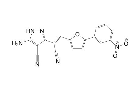 1H-pyrazole-3-acetonitrile, 5-amino-4-cyano-alpha-[[5-(3-nitrophenyl)-2-furanyl]methylene]-
