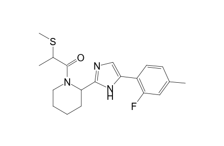 1-(2-(5-(2-fluoro-4-methylphenyl)-1H-imidazol-2-yl)piperidin-1-yl)-2-(methylthio)propan-1-one