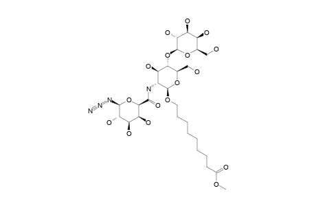 8-METHOXYCARBONYLOCTYL-BETA-D-GALACTOPYRANOSYL-(1->4)-2-DEOXY-2-(1-DEOXY-1-AZIDO-BETA-D-GALACTOHEXOPYRANOSYLURONAMIDE)-BETA-D-GLUCOPYRANOSIDE