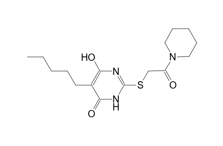 4(3H)-pyrimidinone, 6-hydroxy-2-[[2-oxo-2-(1-piperidinyl)ethyl]thio]-5-pentyl-
