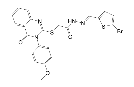 N'-[(E)-(5-bromo-2-thienyl)methylidene]-2-{[3-(4-methoxyphenyl)-4-oxo-3,4-dihydro-2-quinazolinyl]sulfanyl}acetohydrazide