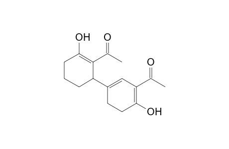 2-Acetyl-4-(2'-acetyl-3'-hydroxycyclohex-2'-en-1'-yl)cyclohexa-1,3-dien-1-ol